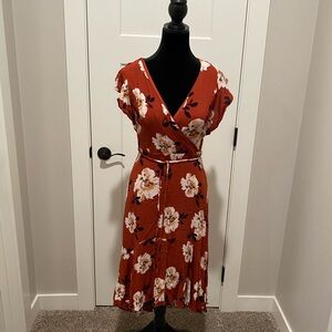 Altar'd State Rust Floral Maxi Dress